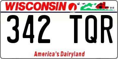 WI license plate 342TQR