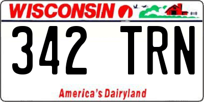 WI license plate 342TRN