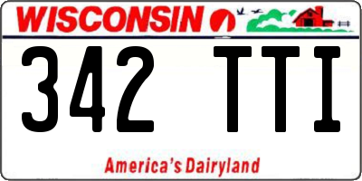 WI license plate 342TTI