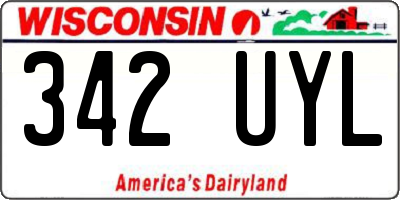 WI license plate 342UYL
