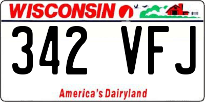 WI license plate 342VFJ