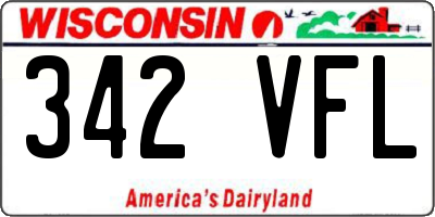 WI license plate 342VFL