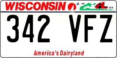 WI license plate 342VFZ