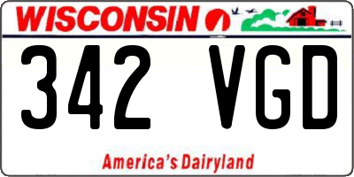 WI license plate 342VGD