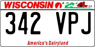 WI license plate 342VPJ