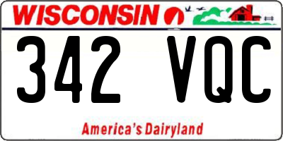WI license plate 342VQC