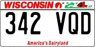 WI license plate 342VQD