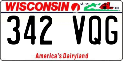 WI license plate 342VQG