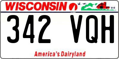 WI license plate 342VQH