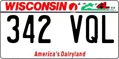WI license plate 342VQL