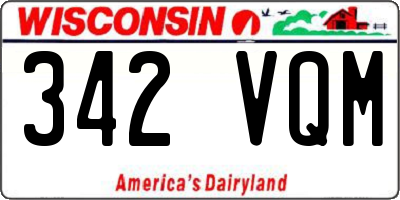 WI license plate 342VQM