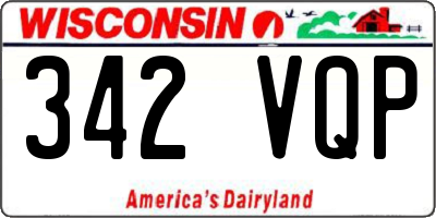 WI license plate 342VQP