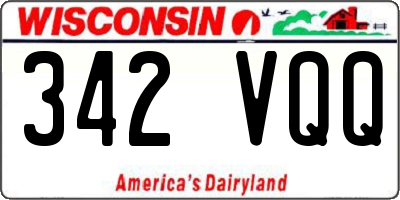 WI license plate 342VQQ