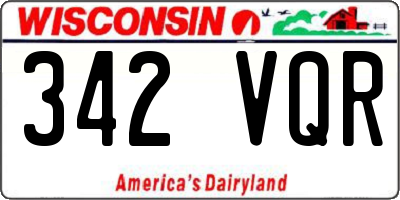 WI license plate 342VQR