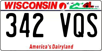 WI license plate 342VQS
