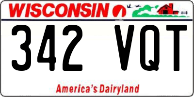 WI license plate 342VQT