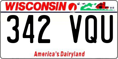 WI license plate 342VQU