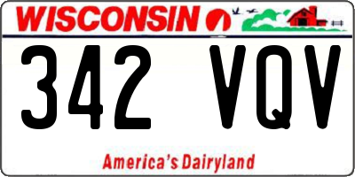 WI license plate 342VQV