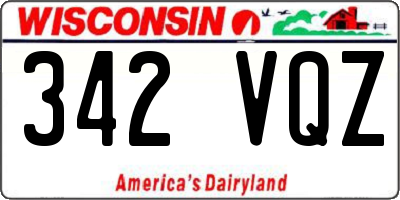 WI license plate 342VQZ