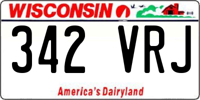 WI license plate 342VRJ
