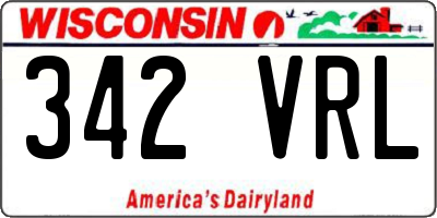 WI license plate 342VRL