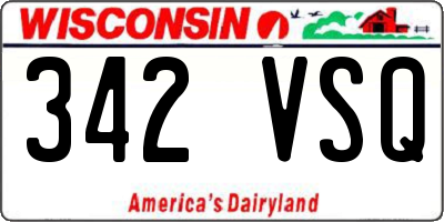 WI license plate 342VSQ