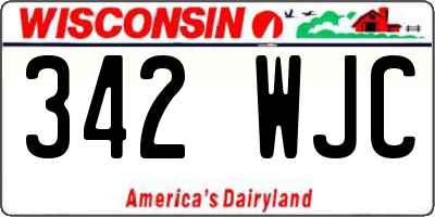 WI license plate 342WJC