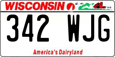 WI license plate 342WJG