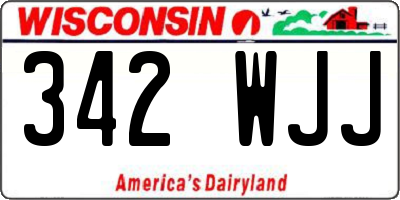 WI license plate 342WJJ