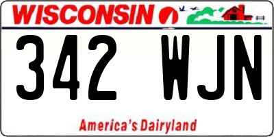 WI license plate 342WJN