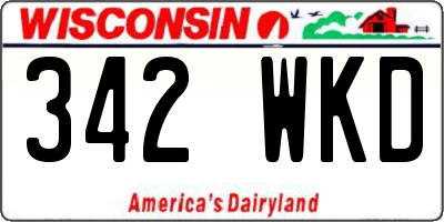 WI license plate 342WKD