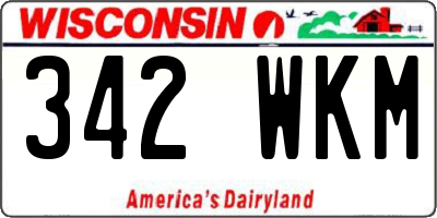 WI license plate 342WKM