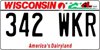 WI license plate 342WKR