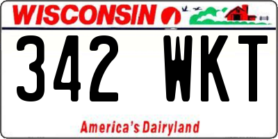 WI license plate 342WKT