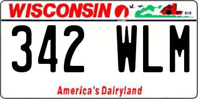 WI license plate 342WLM