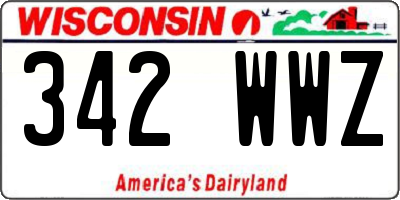 WI license plate 342WWZ