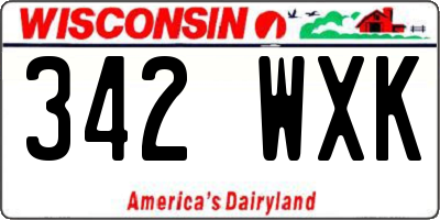 WI license plate 342WXK