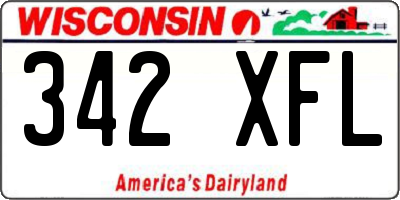 WI license plate 342XFL