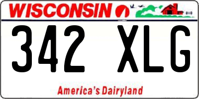 WI license plate 342XLG