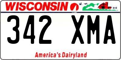 WI license plate 342XMA