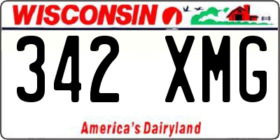 WI license plate 342XMG