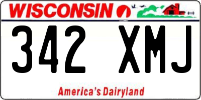 WI license plate 342XMJ