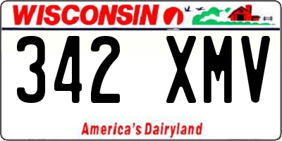 WI license plate 342XMV