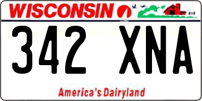 WI license plate 342XNA