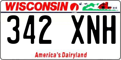 WI license plate 342XNH