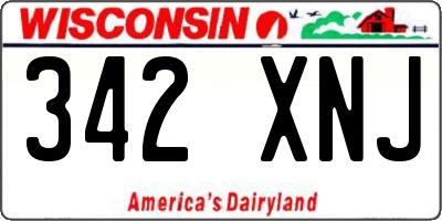 WI license plate 342XNJ