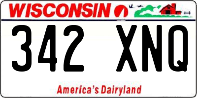WI license plate 342XNQ