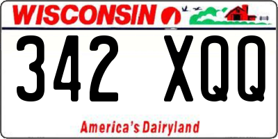 WI license plate 342XQQ