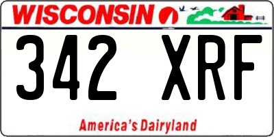 WI license plate 342XRF