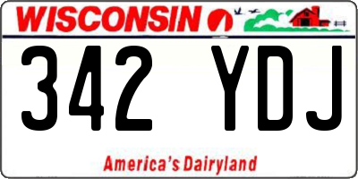 WI license plate 342YDJ